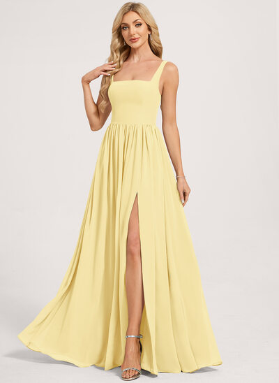 A-line Square Chiffon Dress