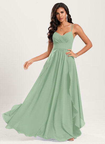 A-line Ruffle Chiffon Dress