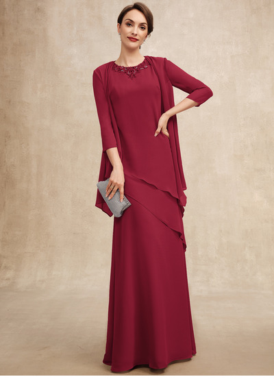 Corte em a pedraria chiffon vestido