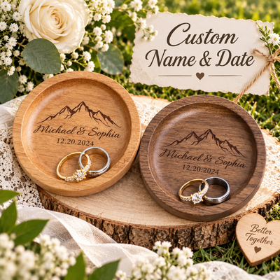 1 PC Personalized Ring Holder Bride Gifts Wooden