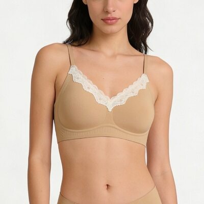 Skin Friendly Comfort Lace Push Up Seamless Bra