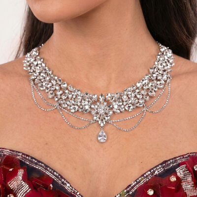 Zircon Princess Necklaces Quinceañera Party Jewelry