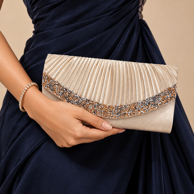 Casual Polyester Evening Bags in Apricot