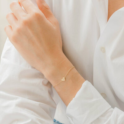 Dainty Heart Chain & Link Bracelets Party Jewelry For Bridesmaid