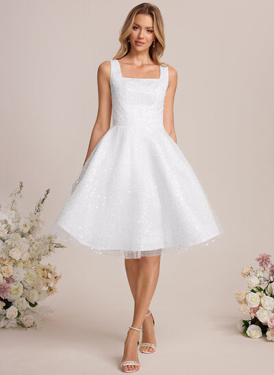 Square Sequins Lace Dress