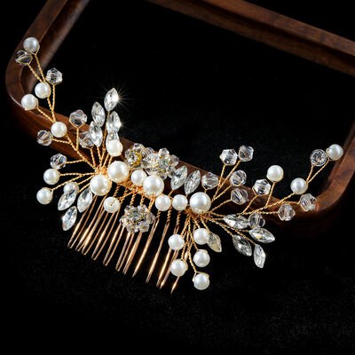 Perle Rhinestone Hårkammer Hårtilbehør bryllup Hårpynt 