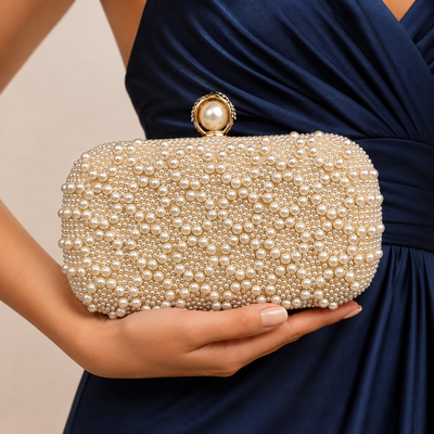 Casual Polyester Clutch Bags in White