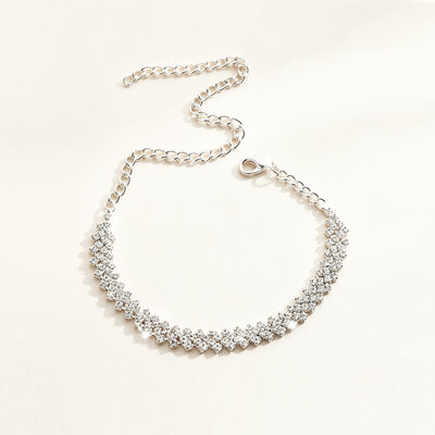 Pave Rhinestone Wedding Tennis Bracelet