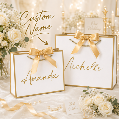 1 pc personalizzato confezione regalo / borsa sposa regali carta