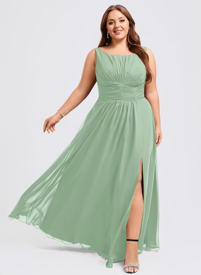 A-line Ruffle Chiffon Dress