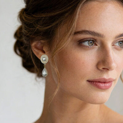 Formal Vintage Drop Pearl Drop Earrings 