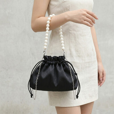 Casual Polyester Evening Bags in Black