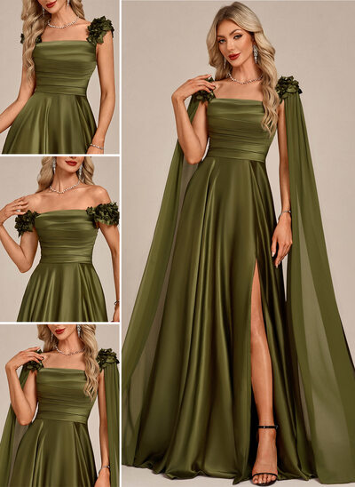 Off the Shoulder 3D Floral Chiffon Maxi Dress
