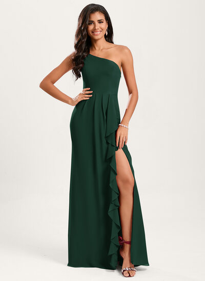 Trumpet/Mermaid One Shoulder Ruffle Chiffon Dress