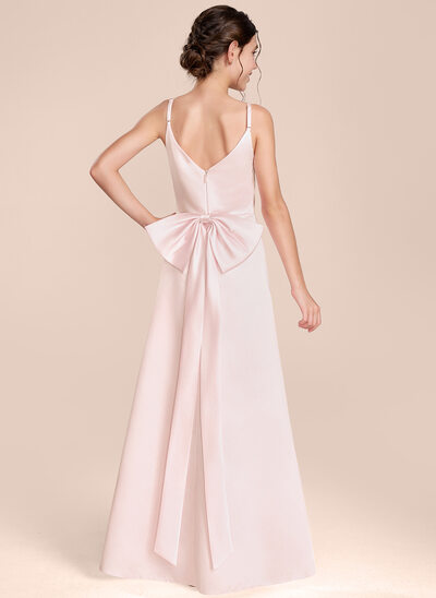 A-line Pleated Satin Dress