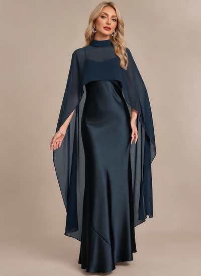 Cape Chiffon Dress