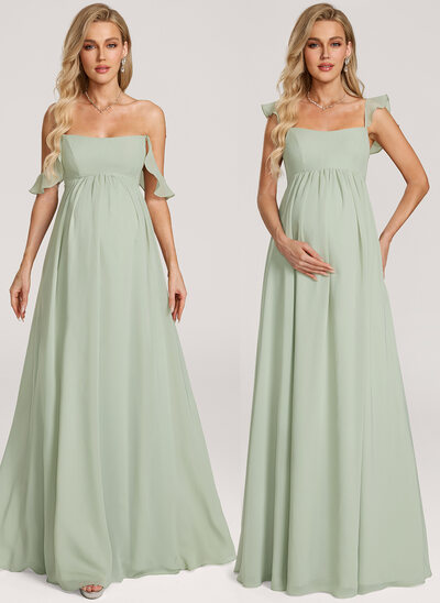 A-line Square Chiffon Maternity Dress