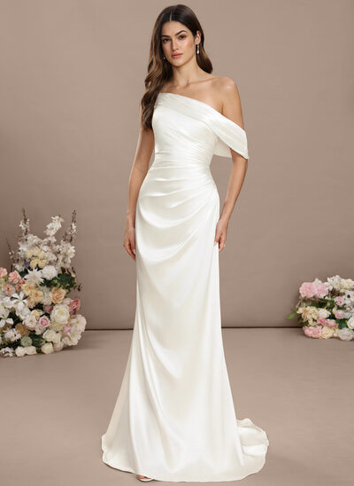 Sheath/Column Stretch Satin Dress
