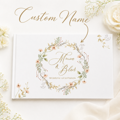 1 PC Personlig Gjestebok Bride Gaver Papir