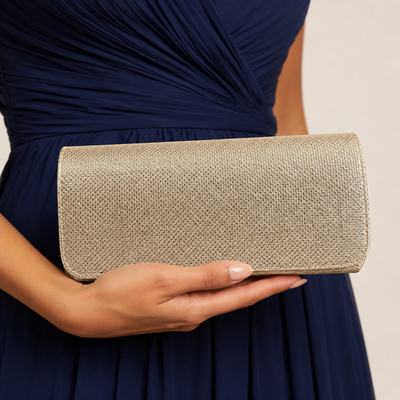 Casual Polyester Clutch Bags in Champagne