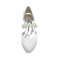 Women's Wedding Shoes Satin Low Heel Round Toe Wedding Flats Bridal Shoes Pearl Elegant Wedding Shoes 