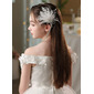 Pearl Rhinestones Faux Feather Flower Girl Headpieces (Set of 2) 