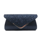 Elegant Fest Prom Kveld Polyester Glitter Clutch vesker i Svart Dark Blue gull rosa Sølv 