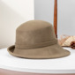 Women's Simple Winter Band Wool Wedding Tea Party Bowler Hats 