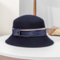 Elegant Winter Band Wool Wedding Cloche Hats 