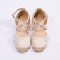 Chaussures de fille de fleur filles mariage fleurs satin bout rond talon plat chaussures