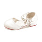 Girl's Sandals Flower Girl Shoes Wedding Daily Party Beach Pearl Rhinestone Faux Leather Round Toe Low Heel Shoes 