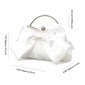 Bowknot Wedding Satin Evening Bags in White 
