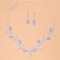 Charming Crystal Drop Earrings/Necklace Jewelry Sets 