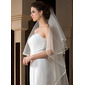 Voiles de mariée simple bord satin une couche mariage voile chapelle 280 cm