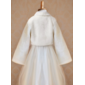Schleife Webpelz Lange Ärmel Blumenmädchen Bolero & Stola 