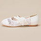 Girl's Flower Girl Shoes Wedding Flower Lace Lace Faux Leather Round Toe Flat Heel Shoes 