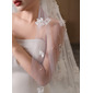Pearl Floral Cut Edge Single Tier Bridal Cathedral Length 130" Wedding Veils 