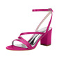 Women's Wedding Shoes Satin Block Heel Open Toe Wedding Sandals Bridesmaid Shoes Elegant Simple Wedding Daily Prom Cocktail Shoes 
