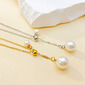 Bridal Pearl Lariat Necklace 