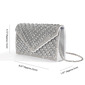 Rhinestone Elegant Party Evening Polyester Clutch Bags in Silver 