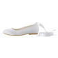 Vrouwen bruidsschoenen satijn platte hak ronde teen bruiloft flats bruidsmeisje schoenen ballerina's schattig eenvoudig vastrijgen ribbon tie huwelijk schoenen 