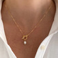Simple Irregular Freshwater Pearl Chain Necklaces 