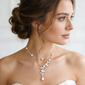 Elegant Pearl Lariat Necklace 