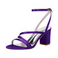 Women's Wedding Shoes Satin Block Heel Open Toe Wedding Sandals Bridesmaid Shoes Elegant Simple Wedding Daily Prom Cocktail Shoes 