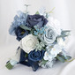 Artificial Wedding Flowers Round Silk Flower Roses Bridal Bouquets 