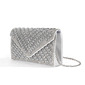 Rhinestone Elegant Party Evening Polyester Clutch Bags in Silver 