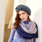 Women's Elegant Winter Beading Wool Wedding Cocktail Beret Hats 