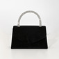 Elegant Party Formal Evening Flannelette Material Evening Bags in Black 