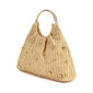 Rivet Party Straw Evening Bags in Khaki 
