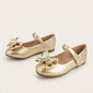 Girl's Flats Flower Girl Shoes Daily Party Mary Jane Bowknot Leatherette Round Toe Flat Heel Shoes 